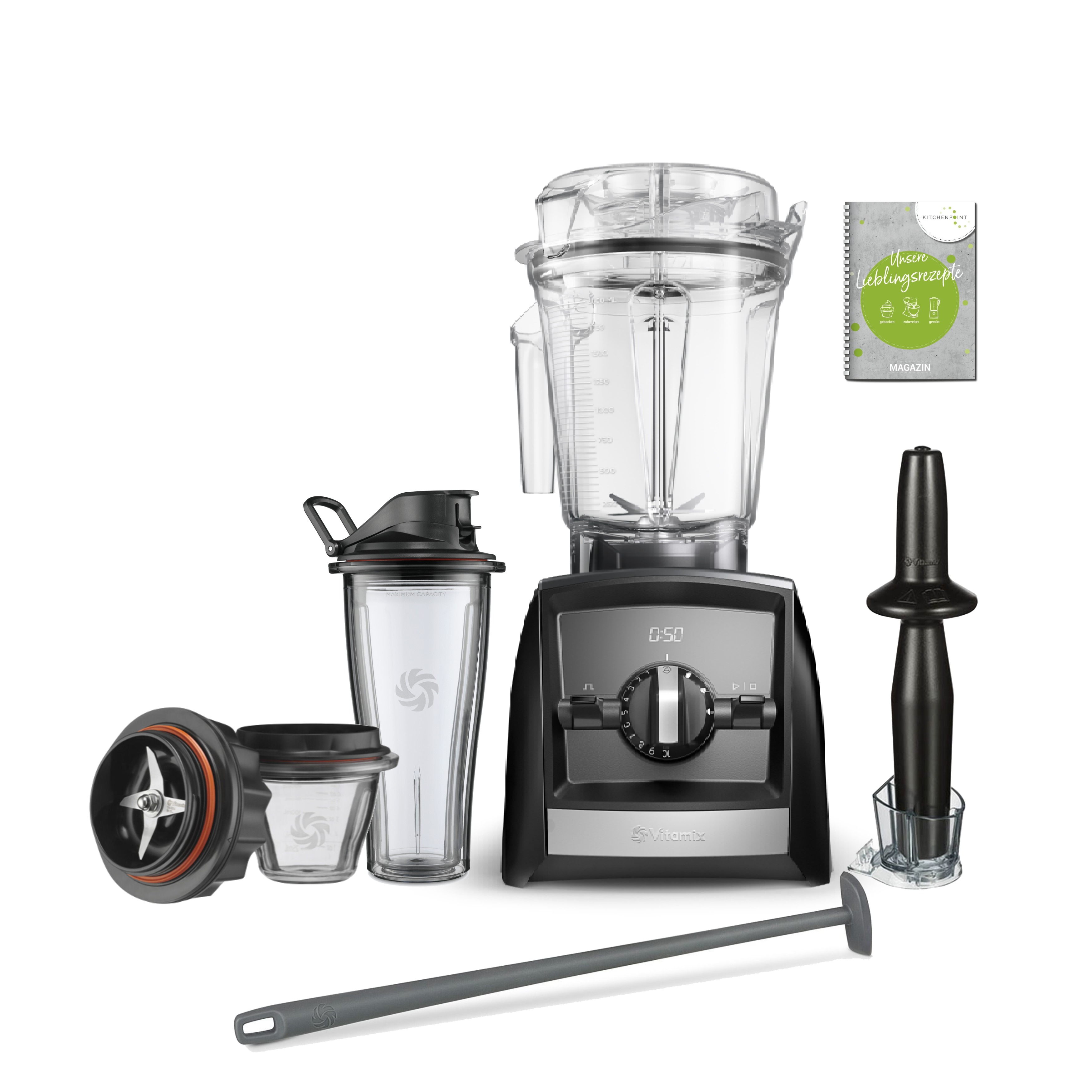 Vitamix ASCENT Mixer A2500i Jubiläums Set inkl. Starter Paket - Schwarz