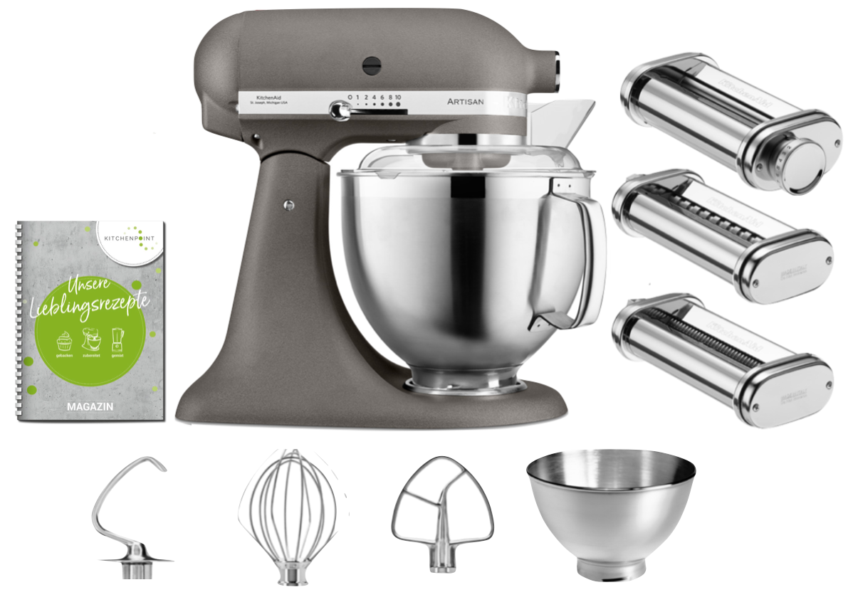 KitchenAid Küchenmaschine 185 Pasta Set Grau
