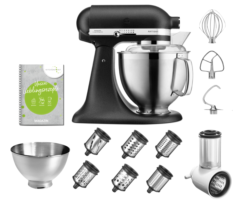 KitchenAid Küchenmaschine 185 Gemüse Multi Set Imperial Schwarz