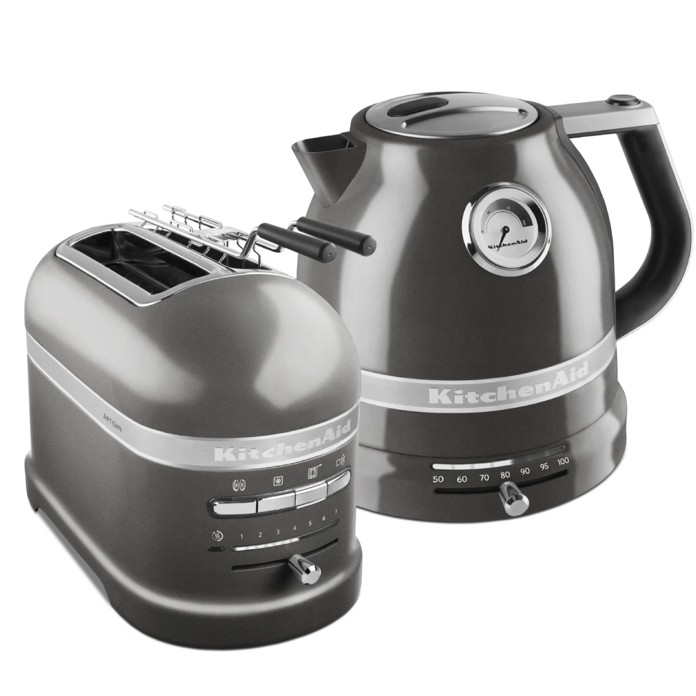 KitchenAid Artisan Wasserkocher - Toaster Set Medallion Silber