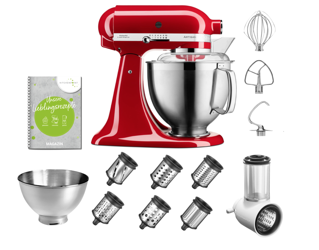 KitchenAid Küchenmaschine 185 Gemüse Multi Set Empire Rot