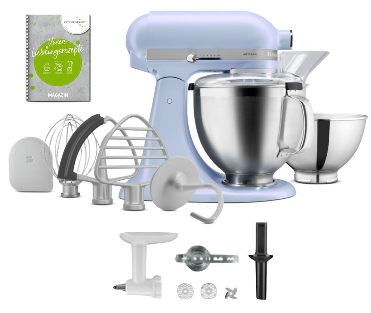KitchenAid Küchenmaschine 195 Blue Salt - Back Set