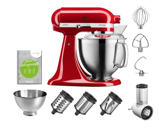 KitchenAid Küchenmaschine 185 Gemüse Set Empire Rot