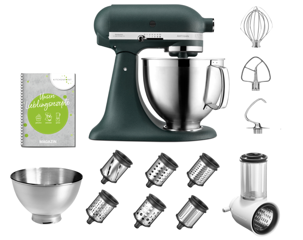 KitchenAid Küchenmaschine 185 Gemüse Multi Set Pebbled Palm