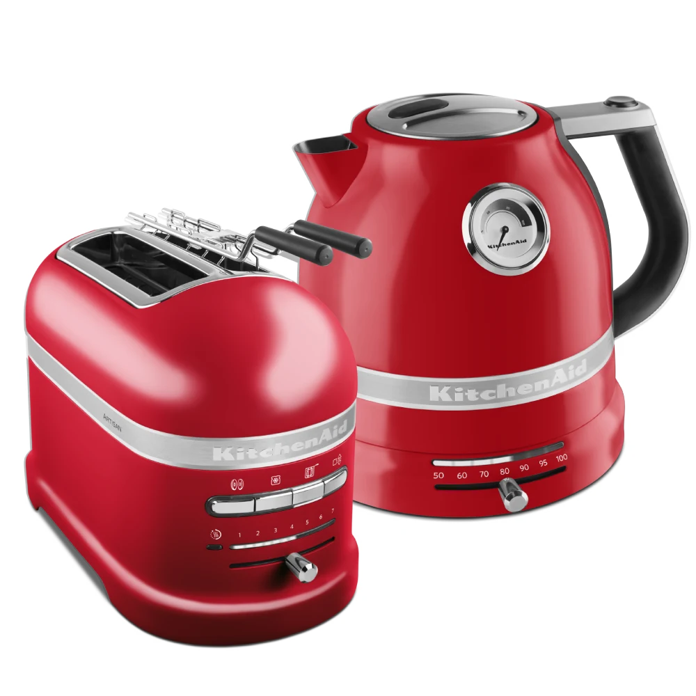 KitchenAid Artisan Wasserkocher - Toaster Set Empire Rot