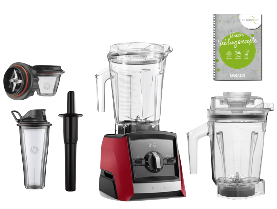 Vitamix ASCENT Mixer A2300i Aer Disc Behälter Starter Set - Rot 