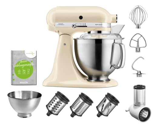 KitchenAid Küchenmaschine 185 Gemüse Set Creme