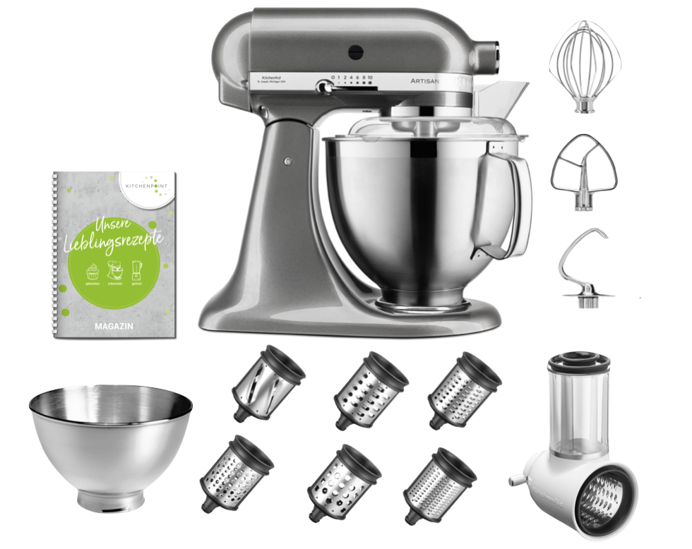 KitchenAid Küchenmaschine 185 Gemüse Multi Set Medallion Silber