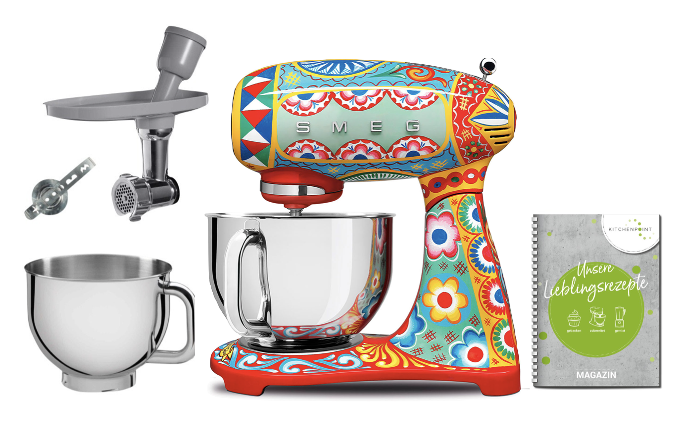 SMEG Küchenmaschine SMF03 - Back Mega Set Dolce & Gabbana 
