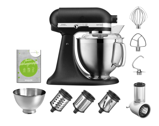 KitchenAid Küchenmaschine 185 Gemüse Set Imperial Schwarz
