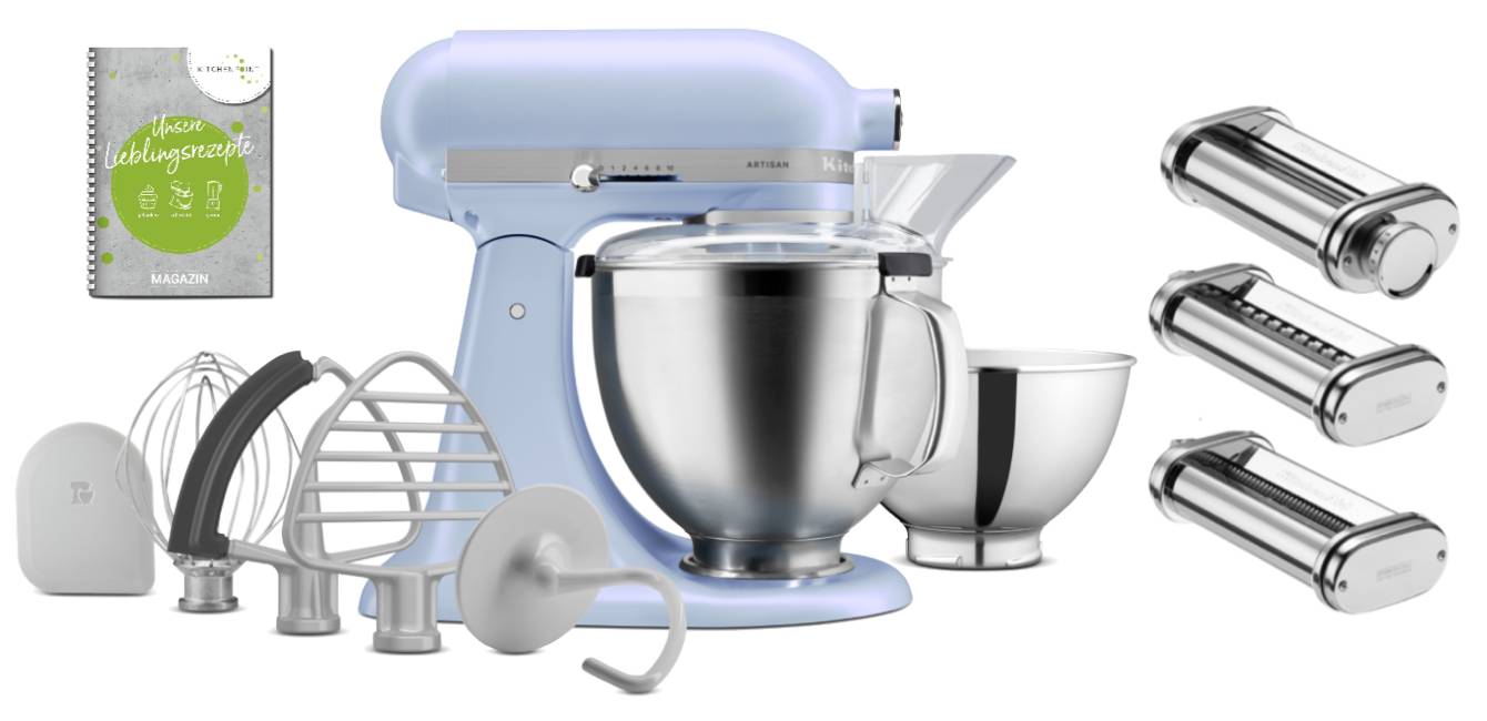 KitchenAid Küchenmaschine 195 Blue Salt - Pasta Set