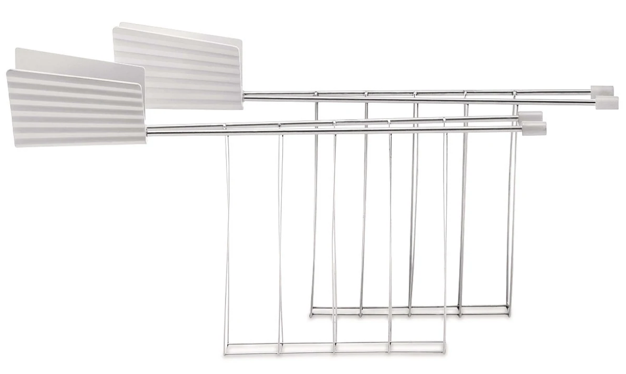 Alessi Plissé Toasterzangen Set Weiß