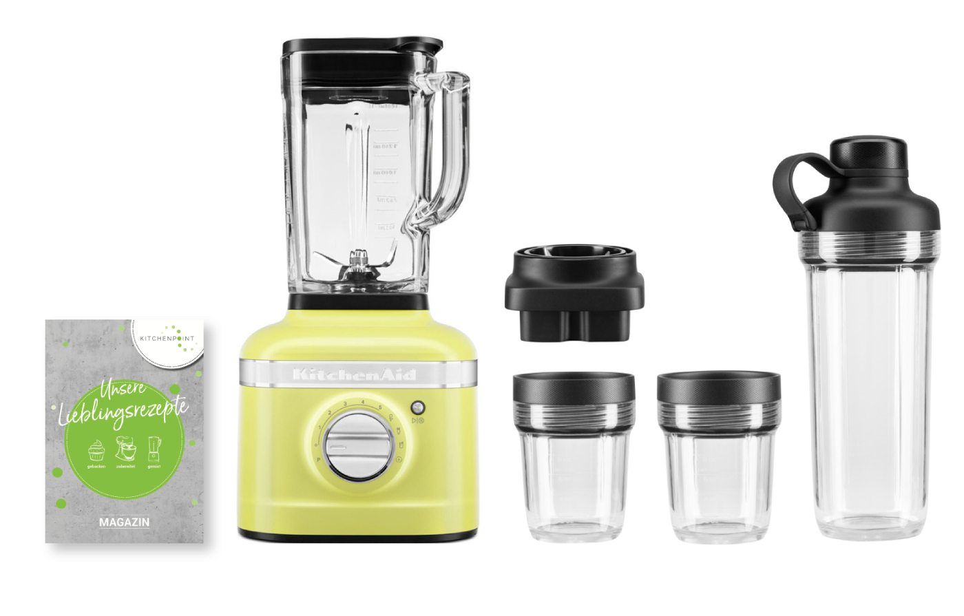 KitchenAid K400 Blender Smoothie Set Kyoto Grün