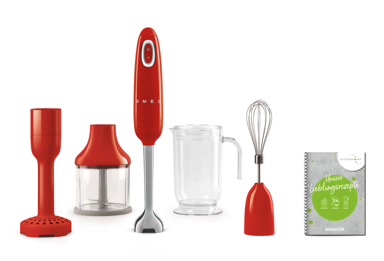 SMEG Stabmixer Set rot - Auslauf
