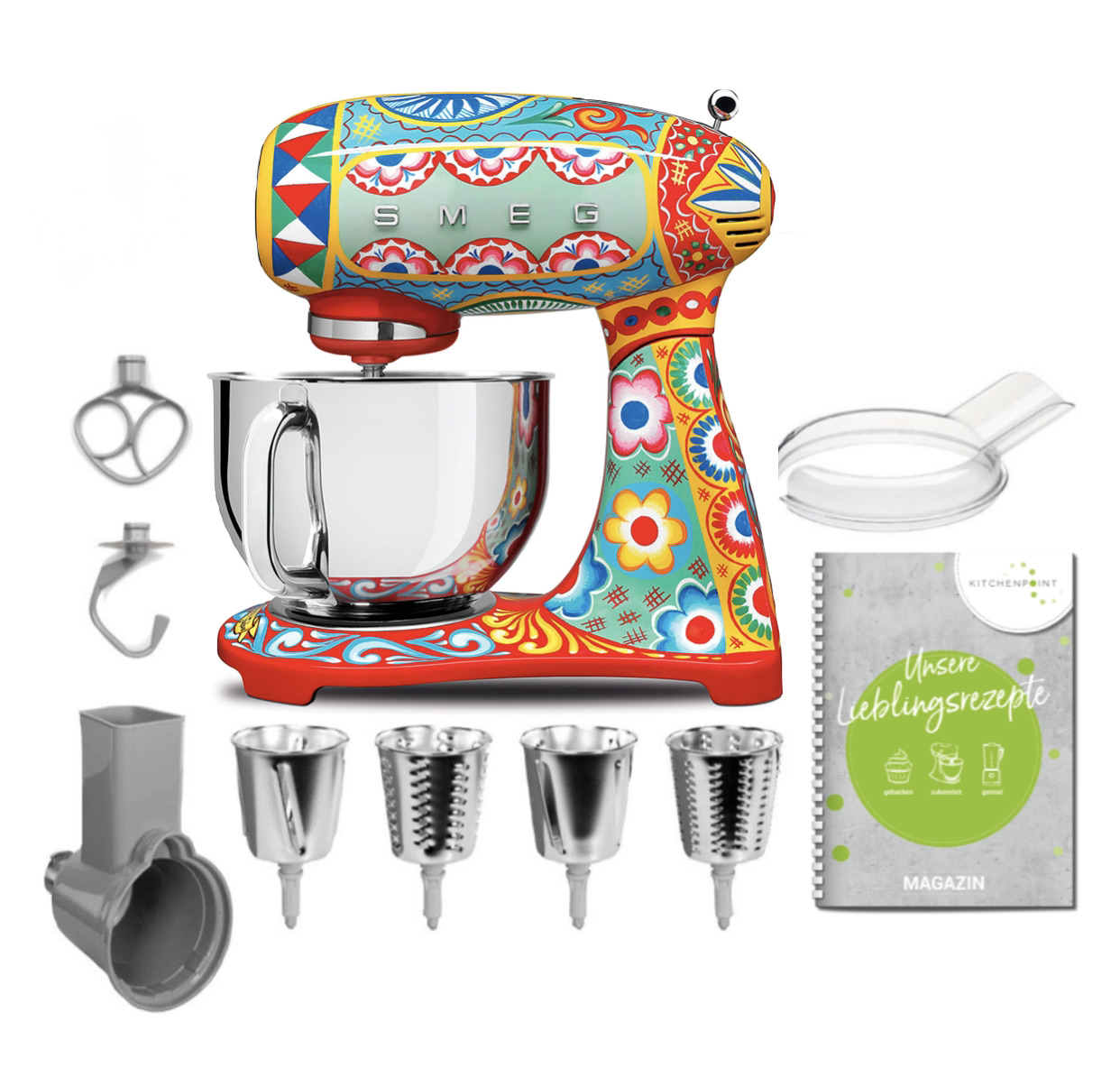 SMEG Küchenmaschine SMF03 Vollfarbe - Gemüse Set Dolce & Gabbana