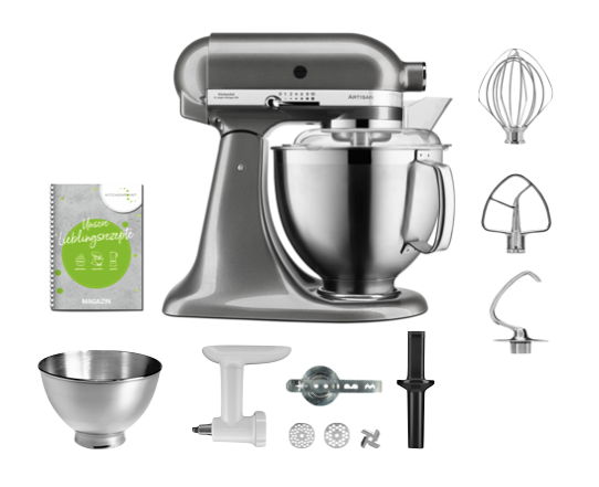 KitchenAid Küchenmaschine 185 Back Set Medallion Silber