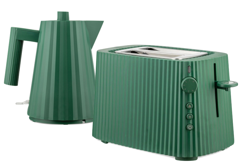 Alessi Plissé Wasserkocher - Toaster Set klein Grün