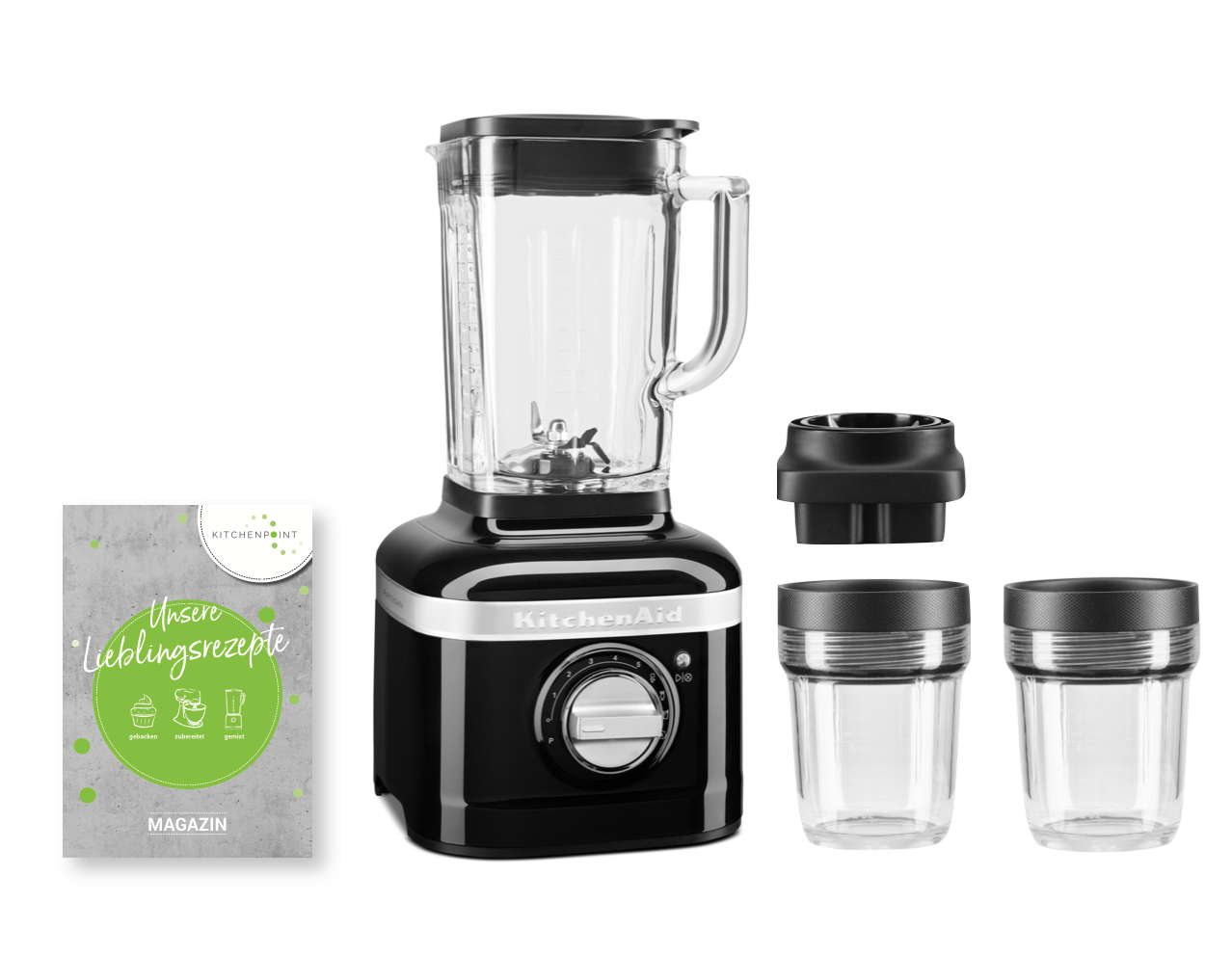 KitchenAid Blender K400 Mixbehälter Set Onyx Schwarz