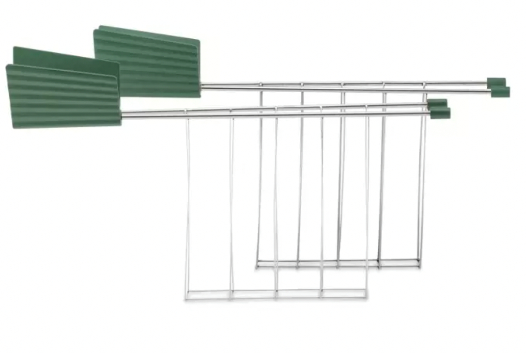 Alessi Plissé Toasterzangen Set Grün