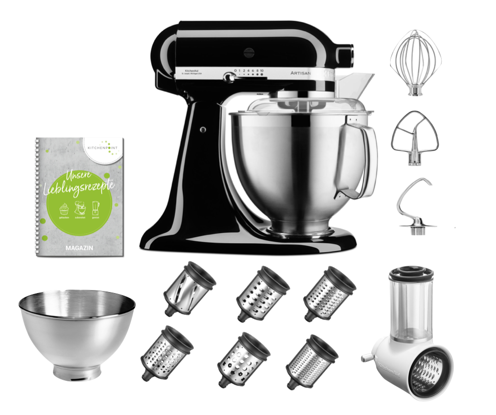 KitchenAid Küchenmaschine 185 Gemüse Multi Set Onyx Schwarz