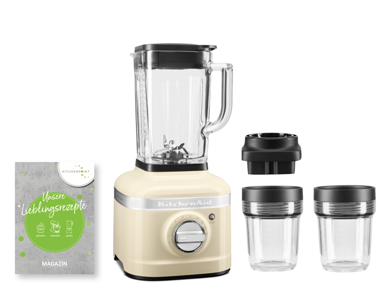 KitchenAid Blender K400 Mixbehälter Set Creme