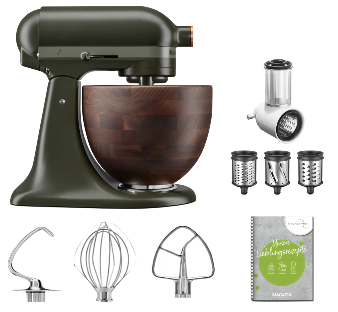 KitchenAid Küchenmaschine 180 Evergreen - Gemüse Set