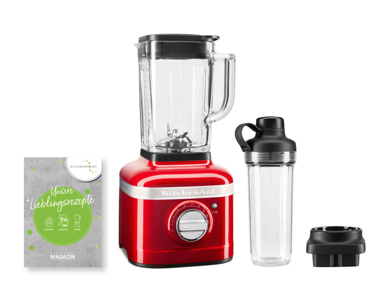 KitchenAid Blender K400 ToGo Mixbecher Set Empire Rot