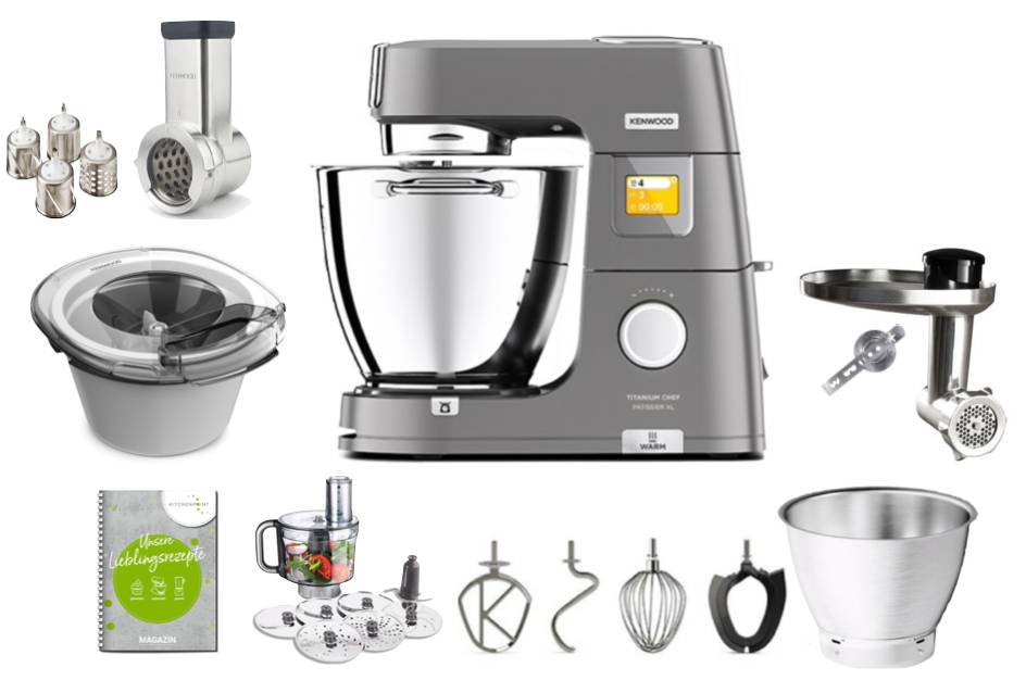 Kenwood Titanium CHEF Patissier XL - Mega Spar Set