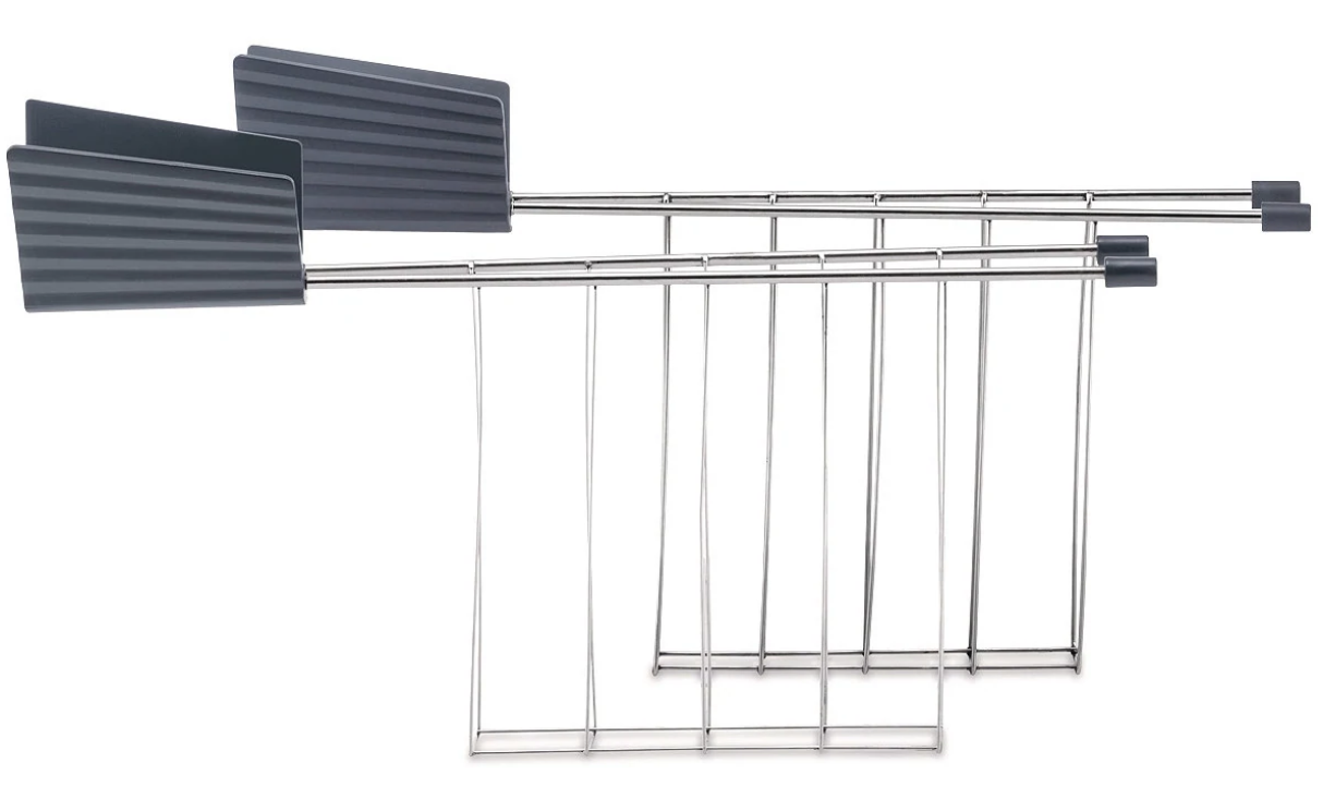 Alessi Plissé Toasterzangen Set Grau