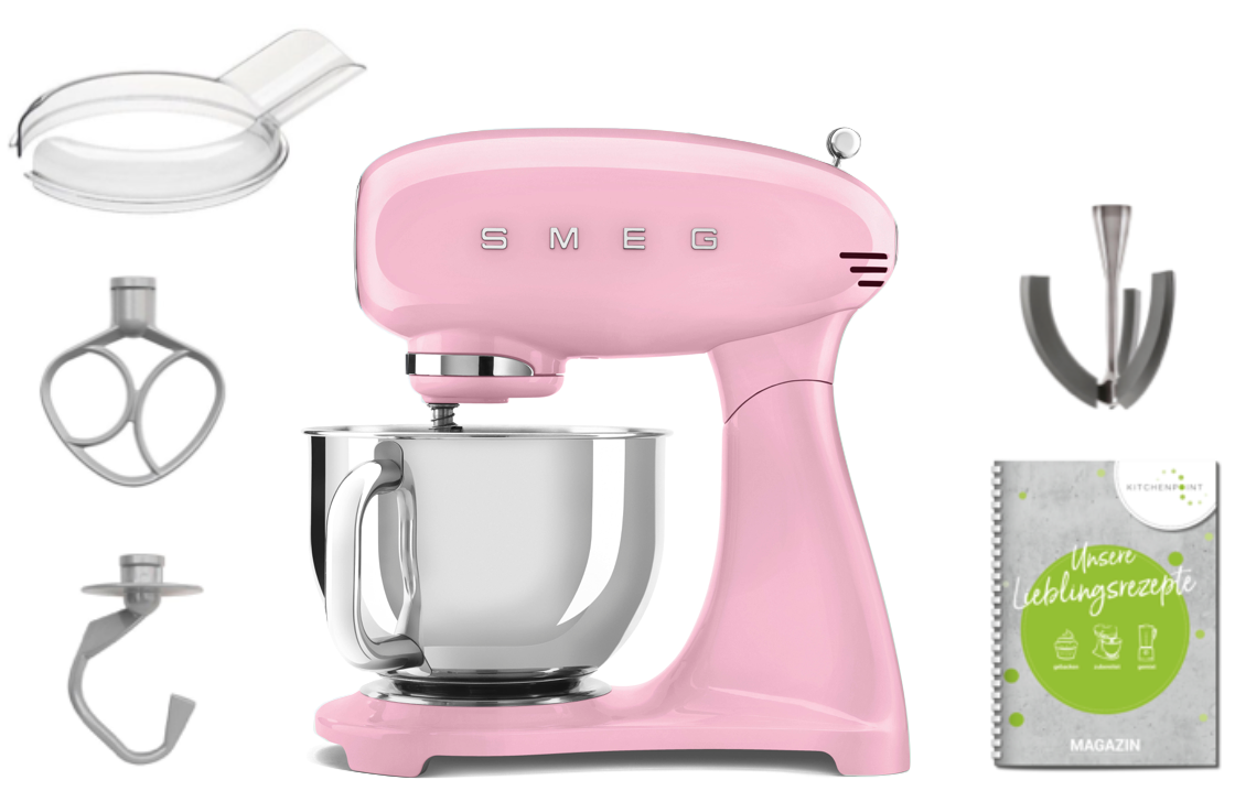 SMEG Küchenmaschine Vollfarbe SMF03 Cadillac Pink