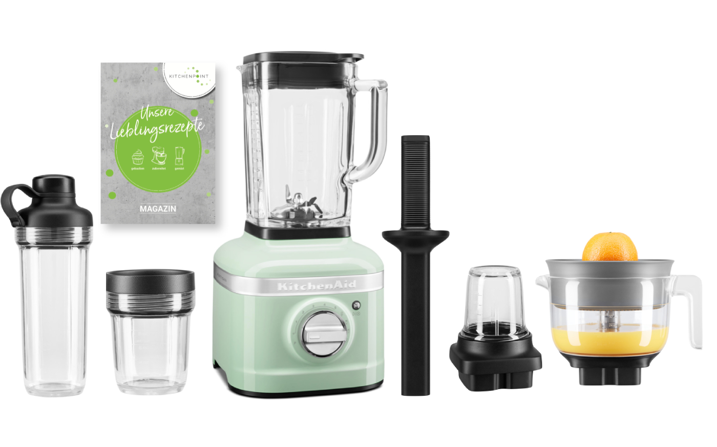 KitchenAid Blender K400 Komplett Set Pistazie