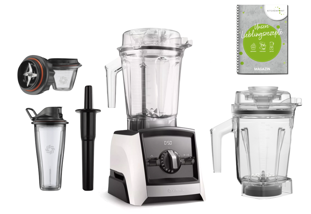 Vitamix ASCENT Mixer A2500i Nass Behälter Starter Set - Weiß 