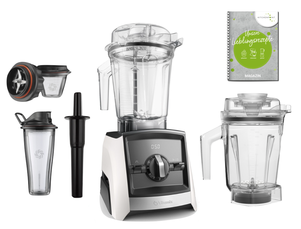 Vitamix ASCENT Mixer A2300i Aer Disc Behälter Starter Set - Weiß 