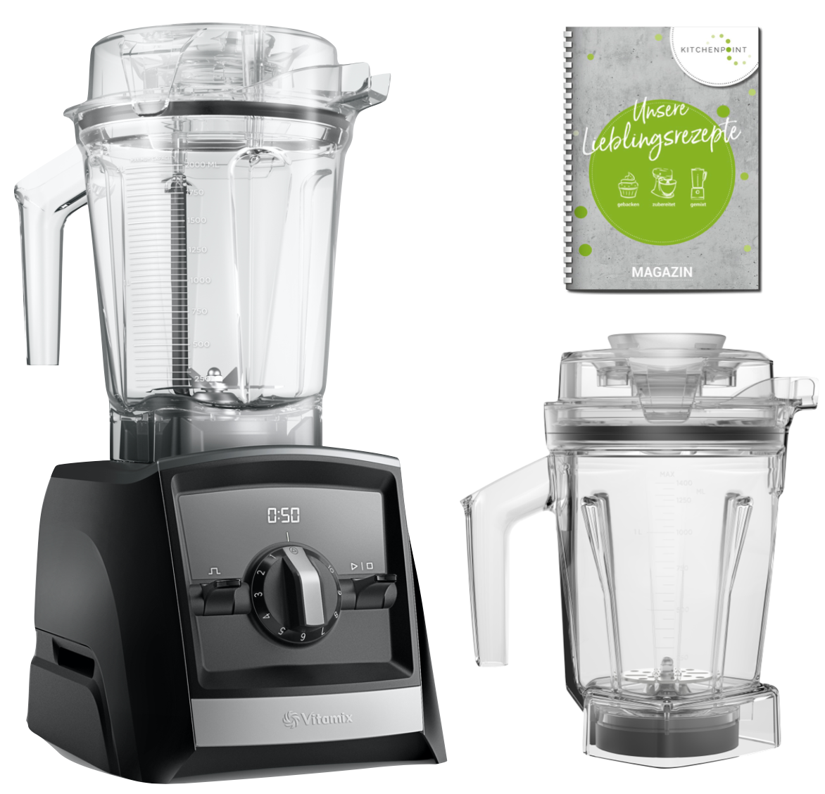 Vitamix ASCENT Mixer A2300i Aer Disc Behälter Set - Schwarz 
